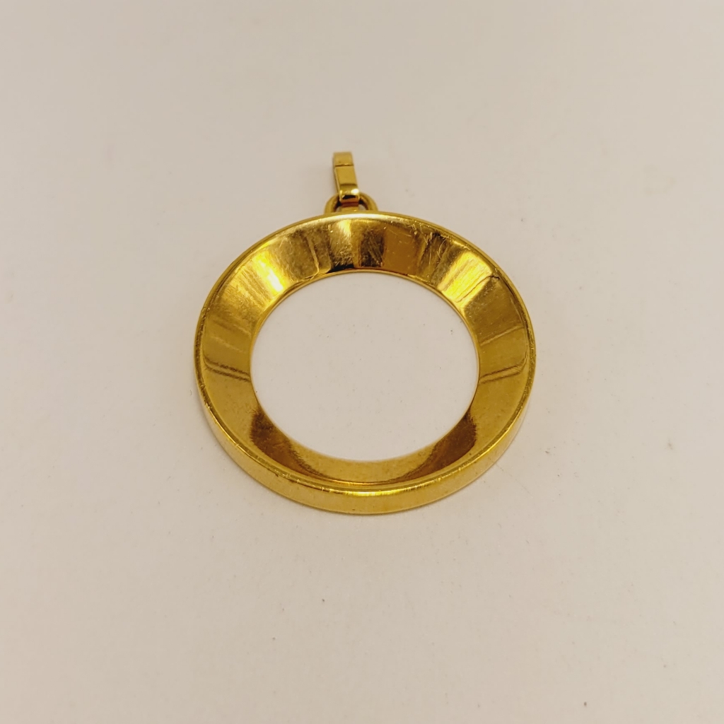 Vita Fede 24k Gold-Plated Circular Pendant New 65$